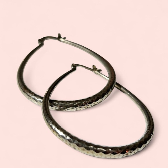 Teardrop Sterling Silver Earrings - Picture 3 of 6